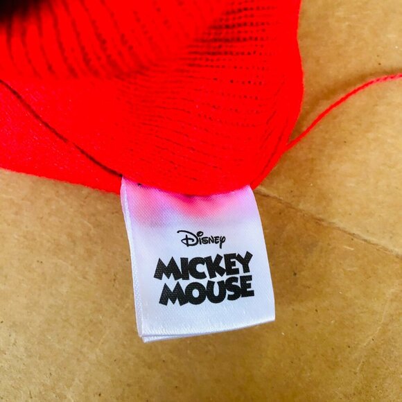 Disney 3D Mickey Mouse Pom Pom Ears Beanie Warm Hat Youth 4-6X Black Red Winter - Picture 3 of 4